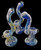 Purple Slim Strip Sherlock Smoking Glass Pipe Fancy and beautiful Bubbbler -1975