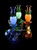 6B GLASS - Recycler 3-Colored Pineapple Design-2021B24