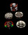 4-Layers Herb Grinder Spice Tobacco/Weed Smoke Metal Crusher Leaf Design 50MM-174