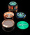 Herb Grinder Rainbow Spice Grinder with Drawer-748