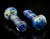 3.5" Twisted Color Tornado Blue Colored Hand Glass Pipe 80g | Outer Limit Sales - 1622