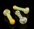 3.5" Yellow Fumed Psychedelic Colored Hand Pipe 80g | Outer Limit Sales - 1623