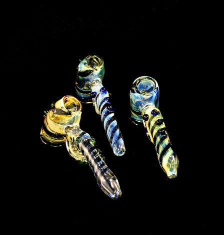 Colorful Dichroic Hammer Bubbler | Glass Hammer Pipe | Outer Limit Sales-476