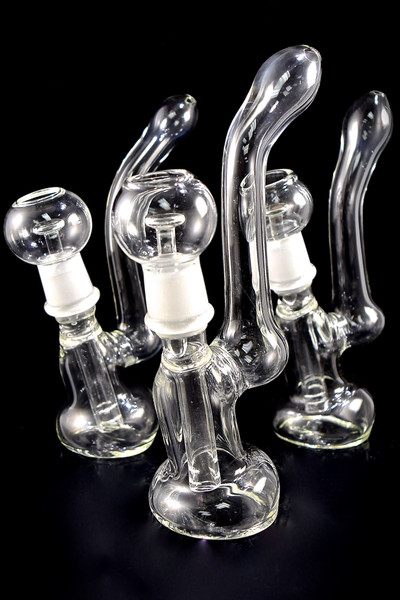 Clear Nail Oil Rig Glass Pipe