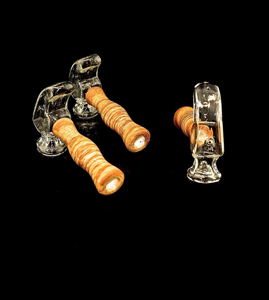 5.5" Hammer shape glass hand pipe | Outer Limit Sales-214a