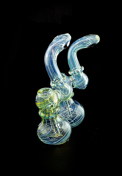 Crystal Glass Smoking Bubbler | Bubbler | Sherlock Bubbler-Outer Limit Sales-499a
