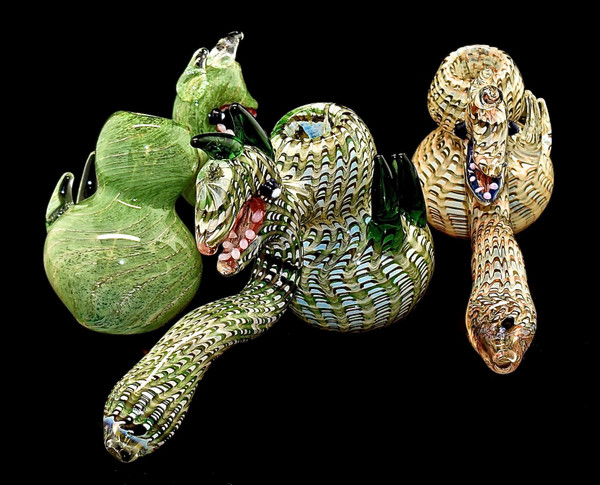Snake Style Smoking Glass Bubbler | Outer Limit Sales -1942a