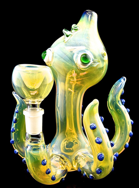 Octopus Style Smoking Glass Water Pipe Glass Bubbler -1960a