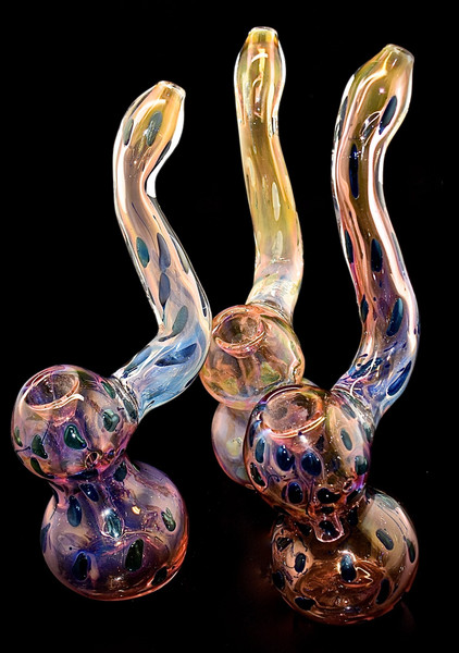 Fumed Sherlock Smoking Glass Bubbler Water Pipe