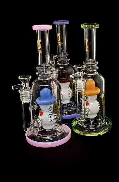 6B GLASS - 11 inches colorful water pipe with beautiful face per -2020B87