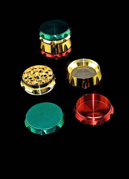 Rasta color Herb Grinder  | Outer Limit Sales-1197