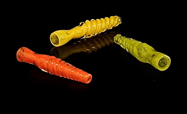 4" Colorful Straight Shooter Chillum Glass Pipes 120g | Outer Limit Sales - 1576