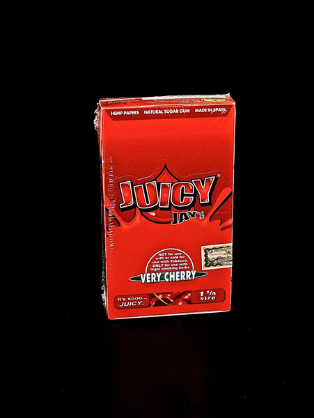 Juicy Jay's 1 1/4" Size Rolling Paper Very Cherry Flavor-829