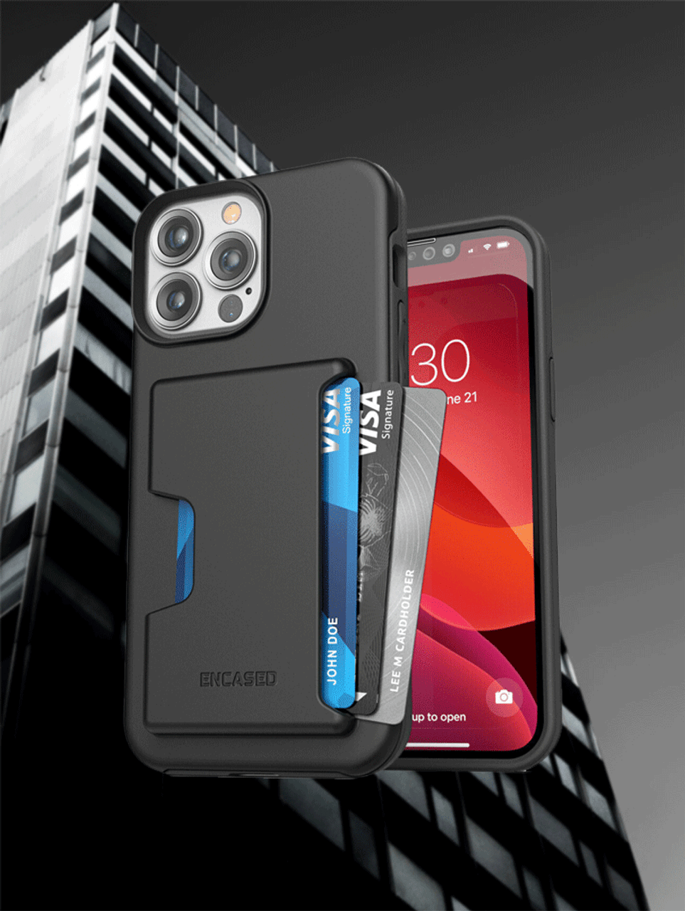 Encased Phantom Ultra Slim Case with Card Holder for iPhone Xs