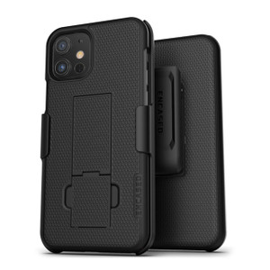 Encased Combo Case iPhone 12 Mini with Belt Clip Holster - Black