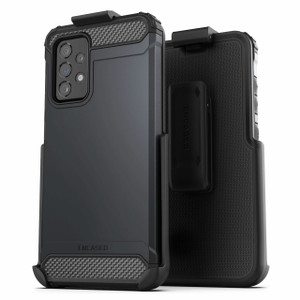 Encased Scorpio Case Samsung Galaxy A52 with Belt Clip Holster - Graphite Grey
