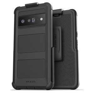 Encased Falcon Shield Case Google Pixel 6 Pro with Belt Clip Holster - Black