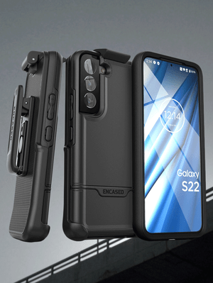 Encased Samsung Galaxy S22+ Rebel Case with Belt Clip Holster