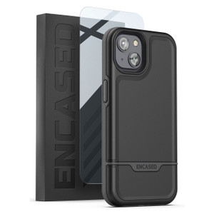 Encased Rebel Case with Screen Protector iPhone 14 - Black