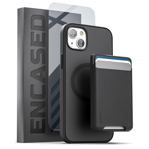 Encased Slimshield MagSafe Case with TPU Wallet iPhone 14 Plus - Black