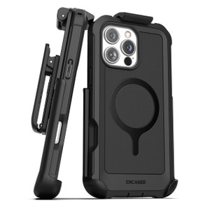 Encased Falcon Shield Case iPhone 16 Pro with Belt Clip Holster - Black Encased Falcon Shield Case iPhone 16 Pro with Belt Clip Holster - Black