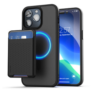Encased Slimshield Magsafe Case iPhone 16 Pro Max with TPU Wallet - Black