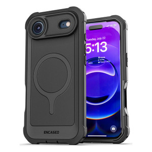 Encased Falcon Shield Case iPhone 17 Air with Built-In PET Screen Protector - Black Encased Falcon Shield Case iPhone 17 Air with Built-In PET Screen Protector - Black