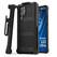 Encased Falcon Case Samsung Galaxy S22 Ultra with Belt Clip Holster - Black