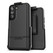 Encased Rebel Case Samsung Galaxy S22 with Belt Clip Holster - Black