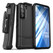 Encased Rebel Case Samsung Galaxy S22 with Belt Clip Holster - Black