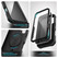 Encased Falcon Shield Case iPhone 16 Plus with Belt Clip Holster - Black