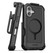 Encased Falcon Shield Case iPhone 16 Plus with Belt Clip Holster - Black
