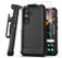 Encased Falcon Case Samsung Galaxy A35 5G with Belt Clip Holster & UHD Screen Protector - Black