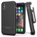 Encased Rebel Case iPhone Xs Max with Belt Clip Holster - Black
