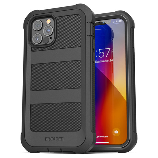Encased Falcon Case Built-in Screen Guard iPhone 12 Pro Max - Black