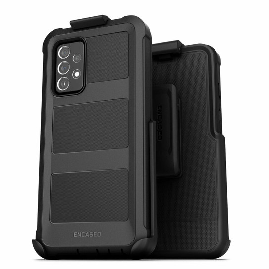 Encased Falcon Case Samsung Galaxy A52 with Belt Clip Holster - Black