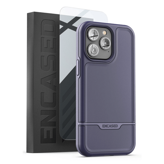 Encased Rebel Case with Screen Protector iPhone 14 Pro - Purple