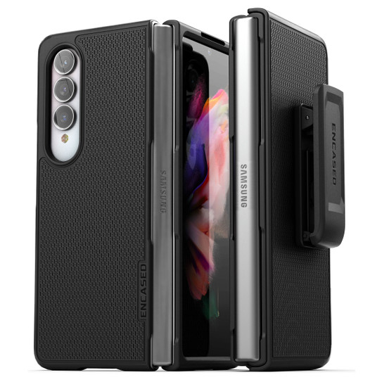 Encased Duraclip Case Samsung Galaxy Z Fold4 with Belt Clip Holster - Black Encased Duraclip Case Samsung Galaxy Z Fold4 with Belt Clip Holster - Black