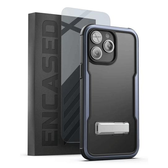 Encased Exos Armor Case with Screen Protector iPhone 14 Pro Max - Blue