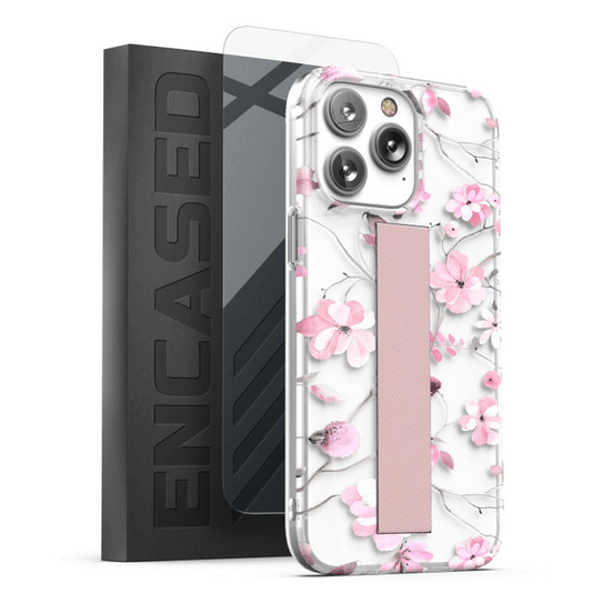 Encased Loop Case with Screen Protector iPhone 14 Pro - Pink Flowers