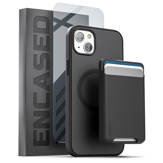 Encased Slimshield MagSafe Case with TPU Wallet iPhone 14 Plus - Black Encased Slimshield MagSafe Case with TPU Wallet iPhone 14 Plus - Black