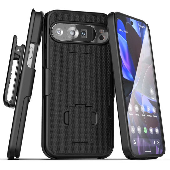 Encased Duraclip Case Google Pixel 9 Pro XL with Belt Clip Holster - Black