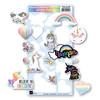 Made In USA Pastel Rainbow Unicorn Repositionable Sticker Pack (5.75" x 11.5")