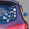 Made In USA Pastel Rainbow Unicorn Repositionable Sticker Pack (5.75" x 11.5")