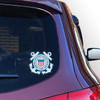 Made In USA Coast Guard Anchors Back Static Cling (4.9" x 4.63")