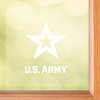 Made In USA White Army Star Logo Front Static Cling (4" x 4")