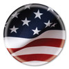 Made In USA American Flag Circle Button (2.25" x 2.25")