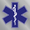 Made In USA Star Of Life Clear Sticker (4" x 4")