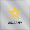 Made In USA Army Star Logo Clear Sticker (4" x 4")