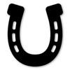 Made In USA Horseshoe - Black Sticker (4.31" x 4.88")